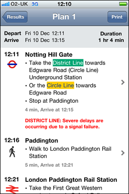 London Transport - Journey Plan